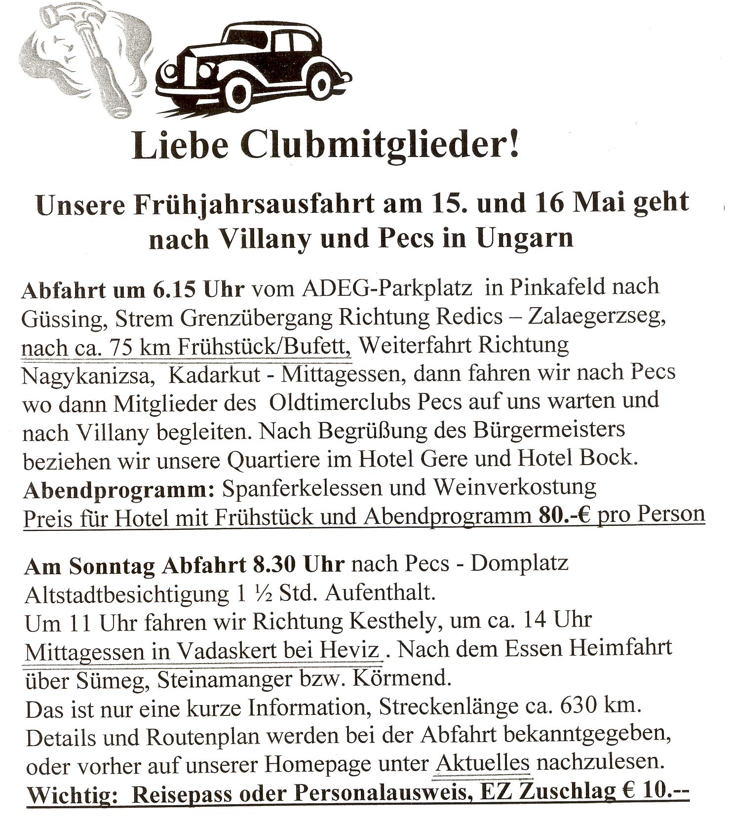 2010-05-16 bis 16 Frühjahrsausfahrt nach Villany