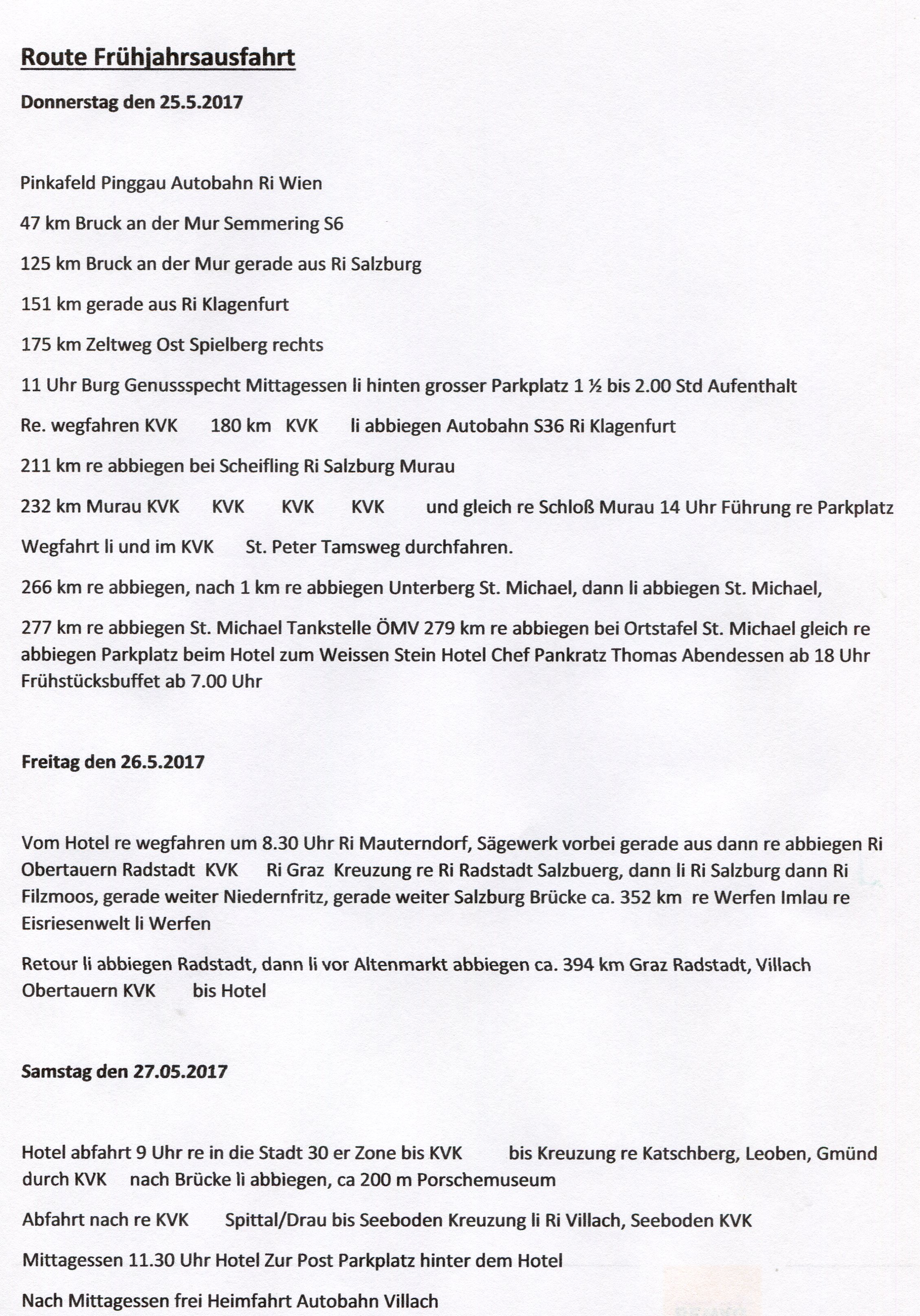 2017-05-25 bis 05-27 Frühjahrsausfahrt
