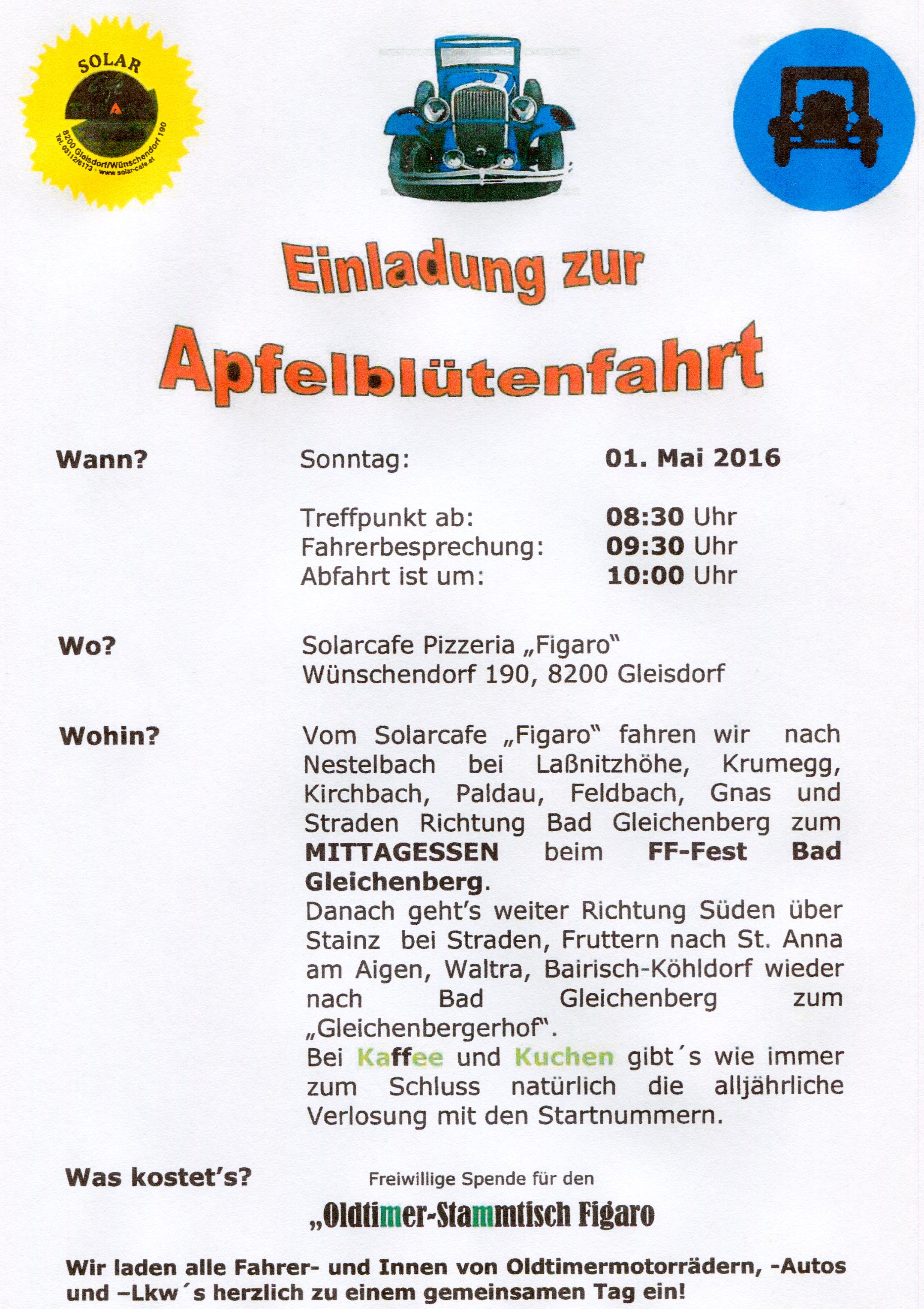 2018-05-01 Apfelblütenfahrt Figaro Gleisdorf